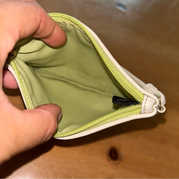 Coach Green and White Wristlet Pouch - Picture 4 of 5